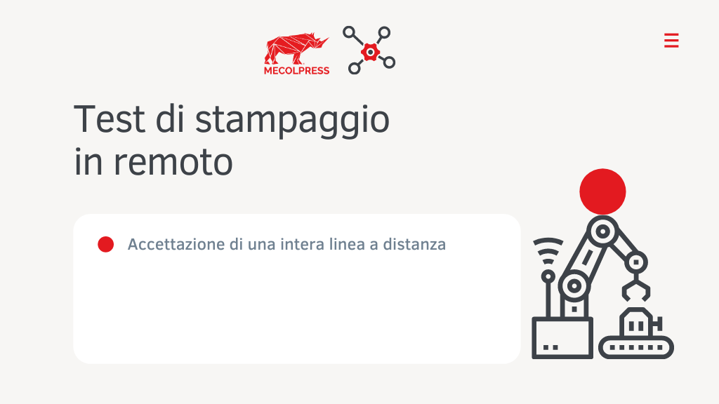 Test di stampaggio a distanza