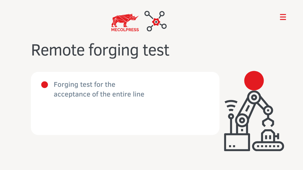 Remote forging test