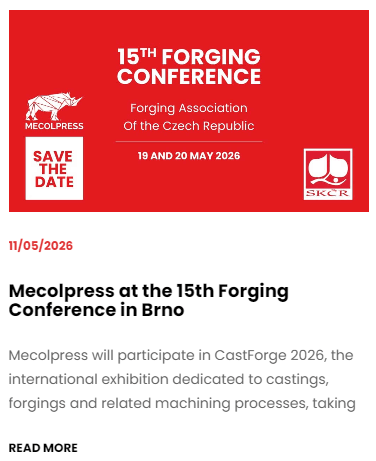 Mecolpress 15th Forging Conference Czech Republic